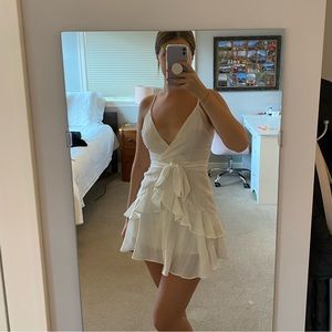 Hello Molly white ruffle dress